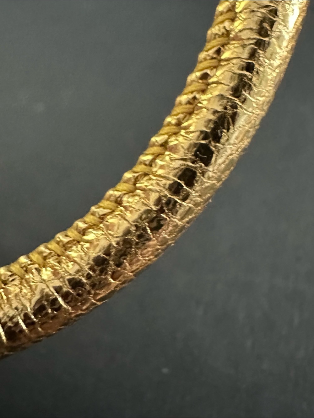 Brighton Pair of Gold and Silver Woodstock Metallic Leather Wrapped Bracelets - Picture 3 of 8